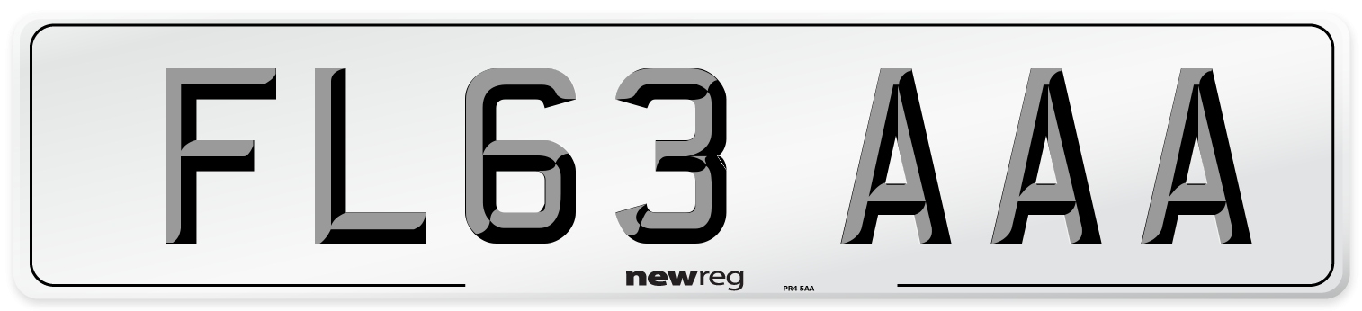 FL63 AAA Number Plate from New Reg